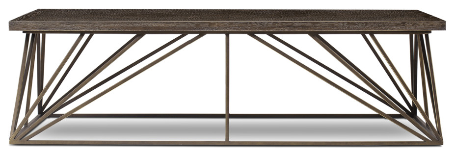 Dark Oak Geometrical Base Coffee Table  Andrew Martin Emerson   Contemporary   Coffee Tables   by Oroa   Distinctive Furniture  Houzz