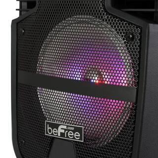 BEFREE SOUND 8 in. 400-Watt Bluetooth Portable Party PA Speaker System with Illuminating Lights 985116042M