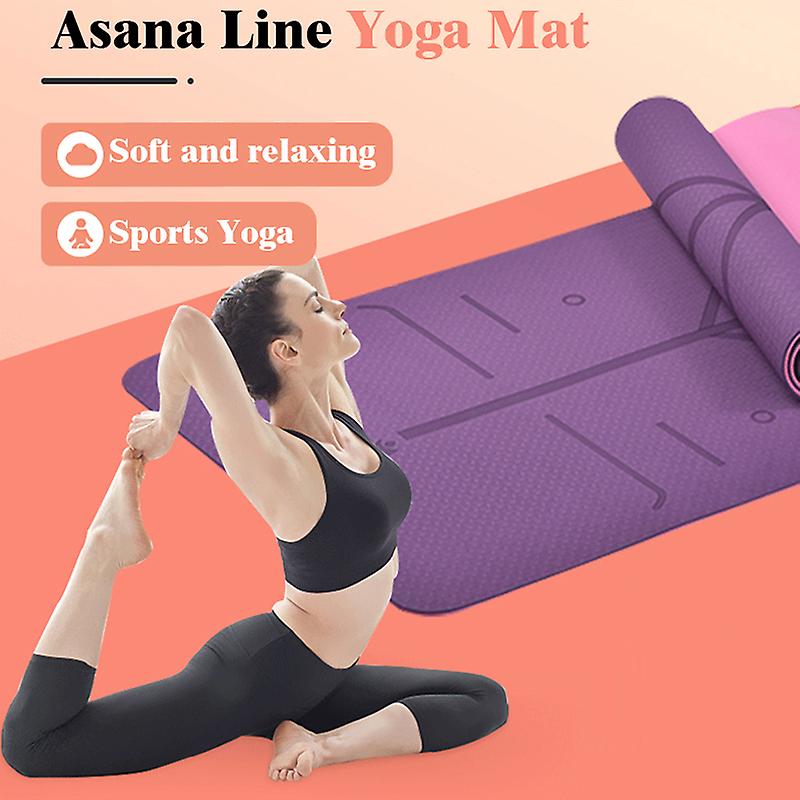 6mm Tpe Yoga Mats Anti-slip Sport Fitness Mat Blanket For Exercise Yoga Pilates Gymnastics Mat Fitness Equipment Free Mesh Bag