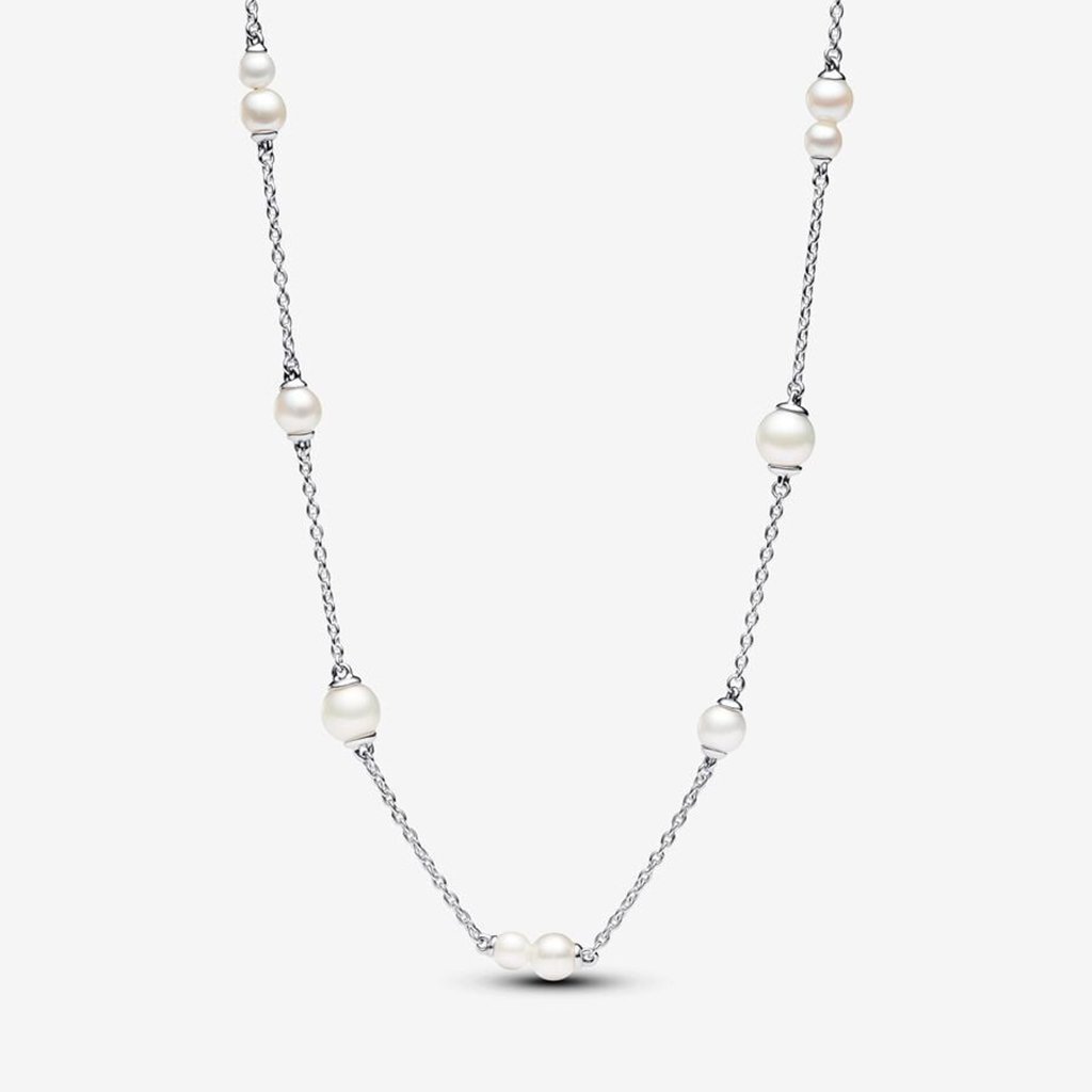 PANDORA  Treated Freshwater Cultured Pearl Station Chain Necklace - Sterling Silver