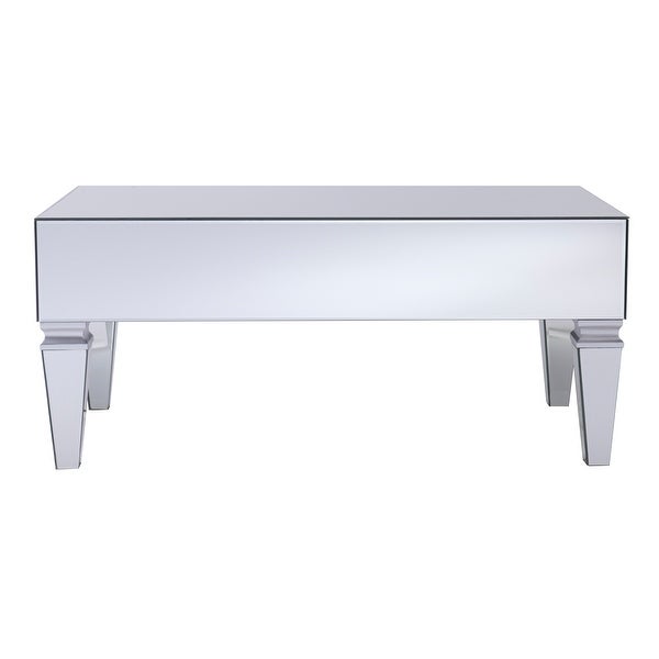 SEI Furniture Olivia Contemporary Mirrored Rectangular Coffee Table