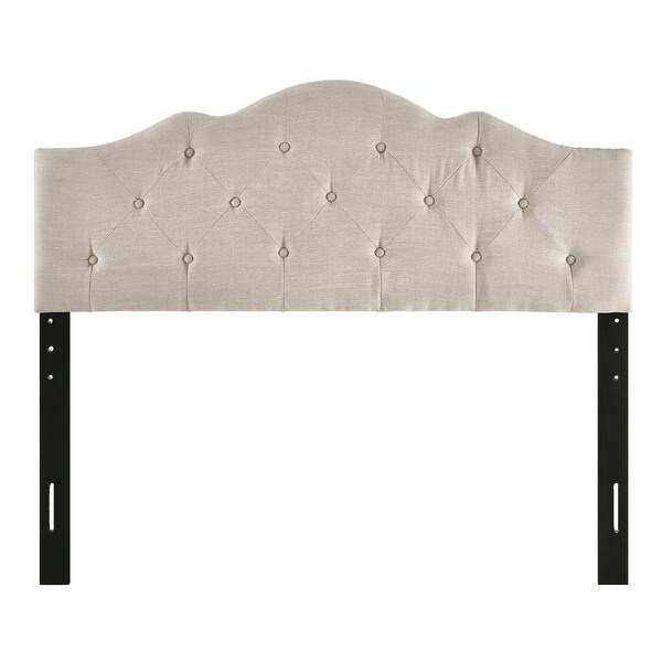 Charlie Upholstered Tufted Round Headboard - - 35372119