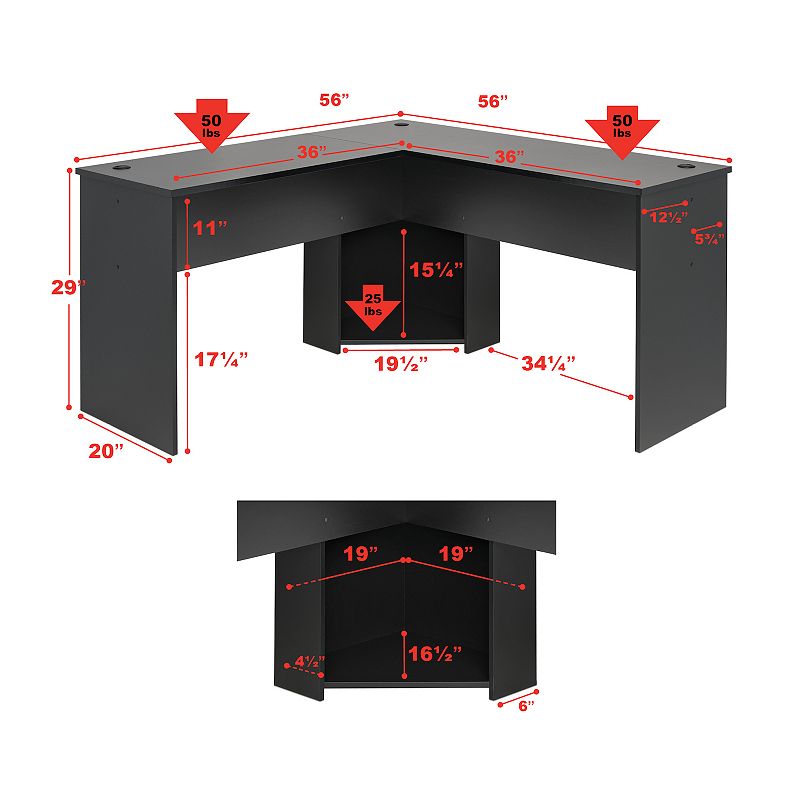 Prepac L-Shaped Desk