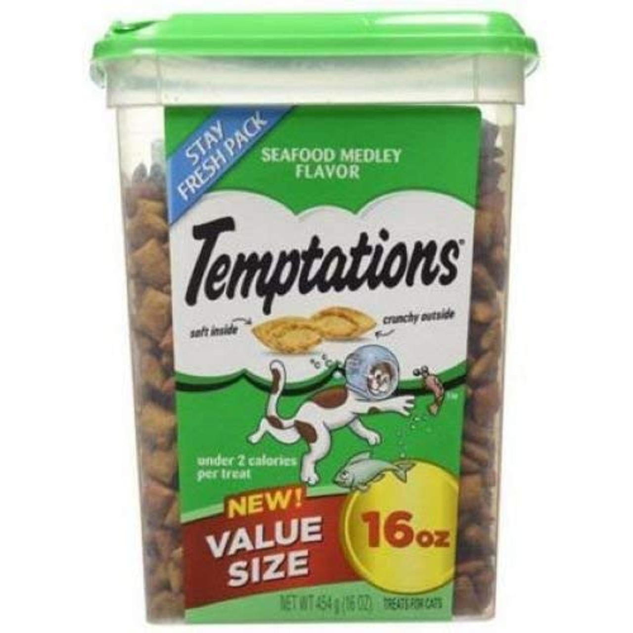 Temptations Classic Seafood Medley Cat Treats， 16 Oz.