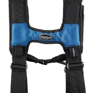 BUCKET BOSS 3-Bag Framer's Suspension Rig Work Tool Belt with Suspenders in Royal Blue 55185-RB