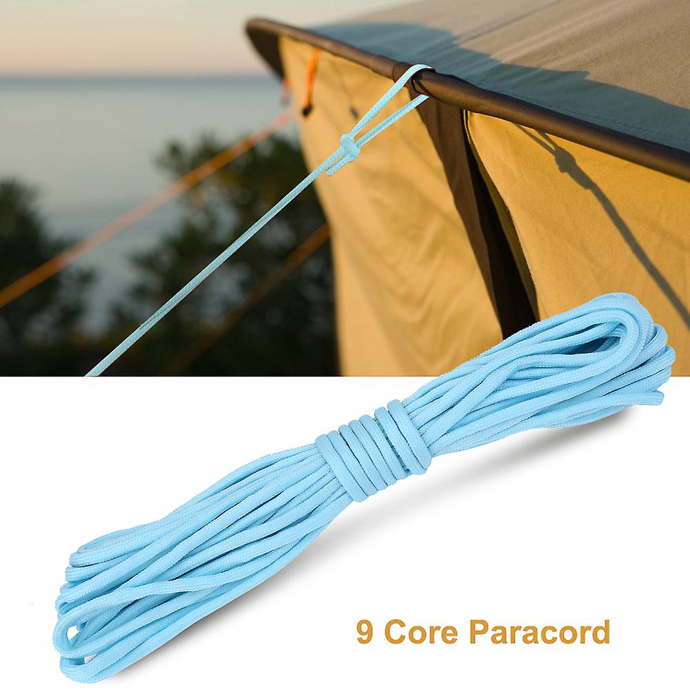 Luminous Paracord Cord Lanyard 9 Cores Outdoor Survival Glow In The Dark Parachute Rope Blue