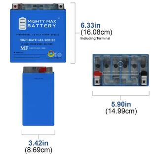 MIGHTY MAX BATTERY 12-Volt 14 Ah 230 CCA GEL Rechargeable Sealed Lead Acid (SLA) Powersport Battery YTX16-BSGEL