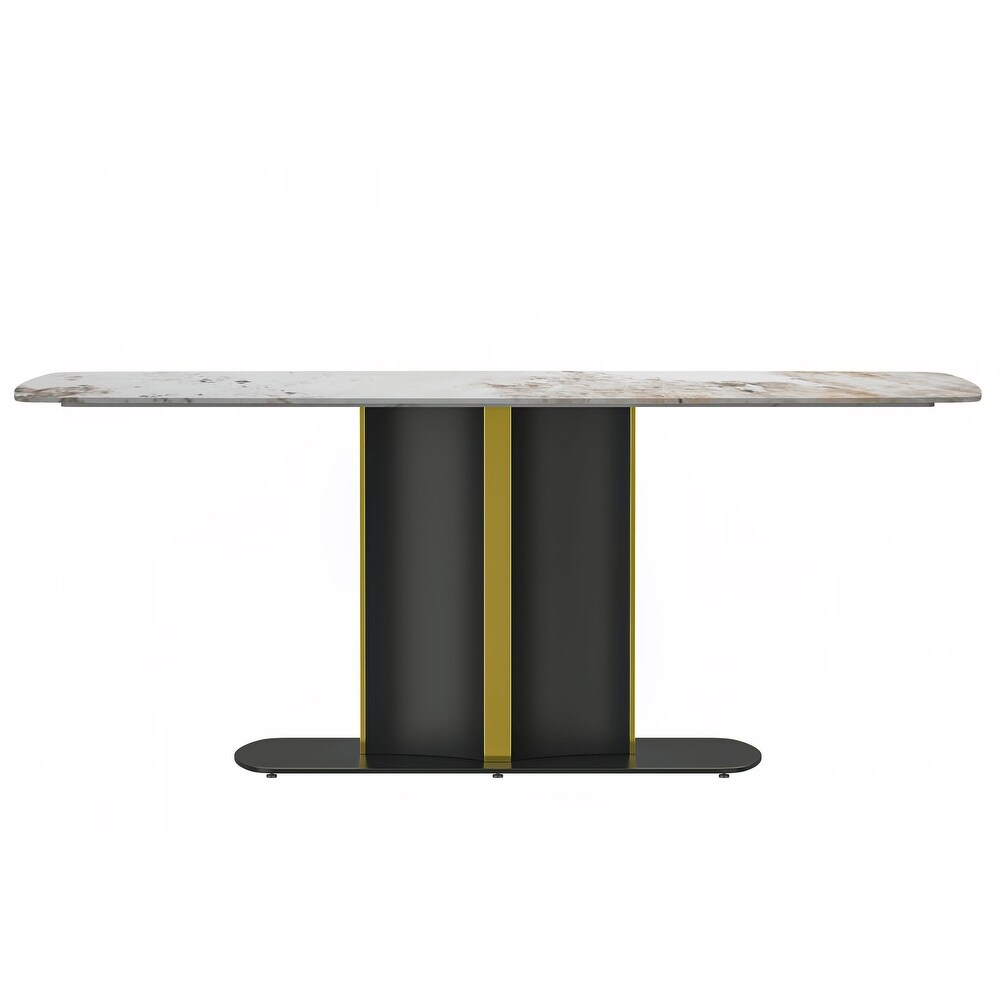 LeisureMod Sylva Dining Table with a 55\