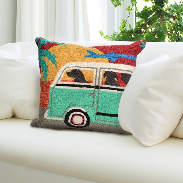 Sunset Beach Trip Square Throw Pillow Liora Manne