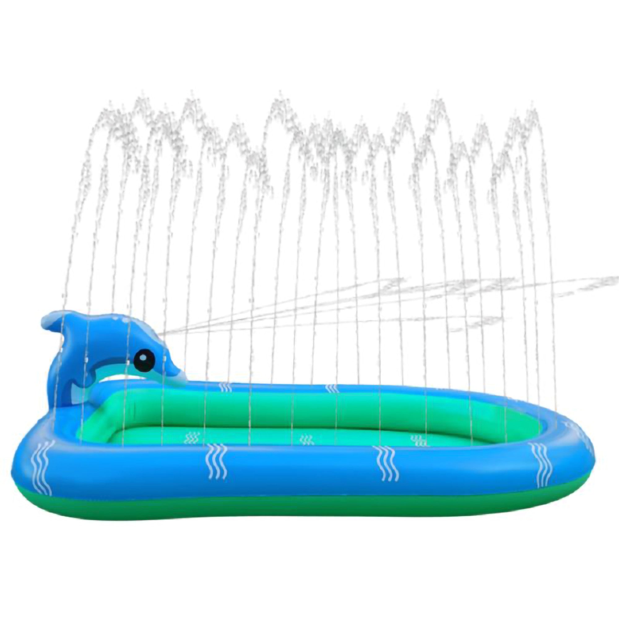 Owl's-Yard Inflatable Dolphin Swimming Pool， Kiddie Pools Wading Pools Inflatable Water Toys Water Pool Pad