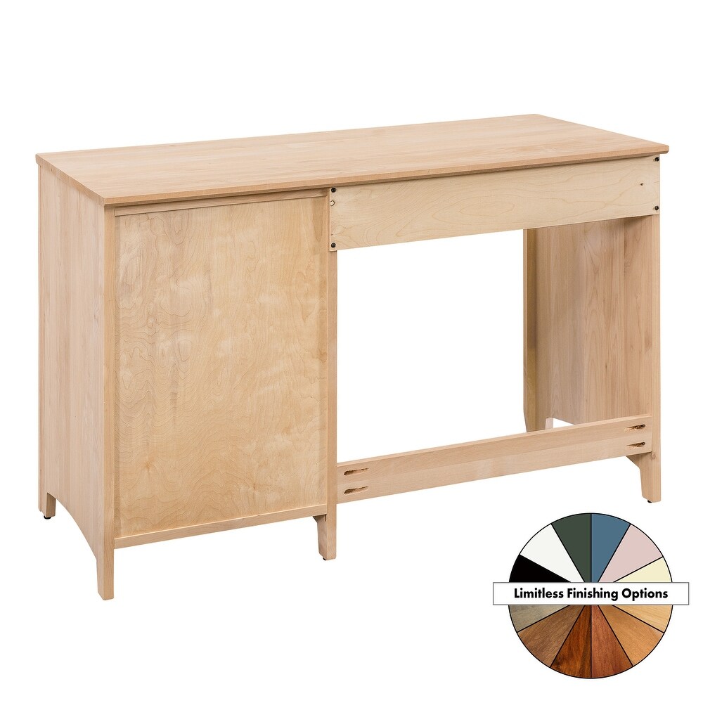 Coder Crossing Solid Wood 4 Drawer Desk