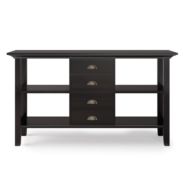 WYNDENHALL Mansfield SOLID WOOD 54 inch Wide Transitional Console Sofa Table - 54 W x 16 D x 30 H