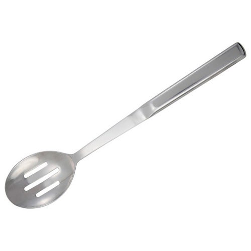 Central Restaurant RE-118 Buffet Serving Spoon Slotted， Solid Handle， 11-1/4