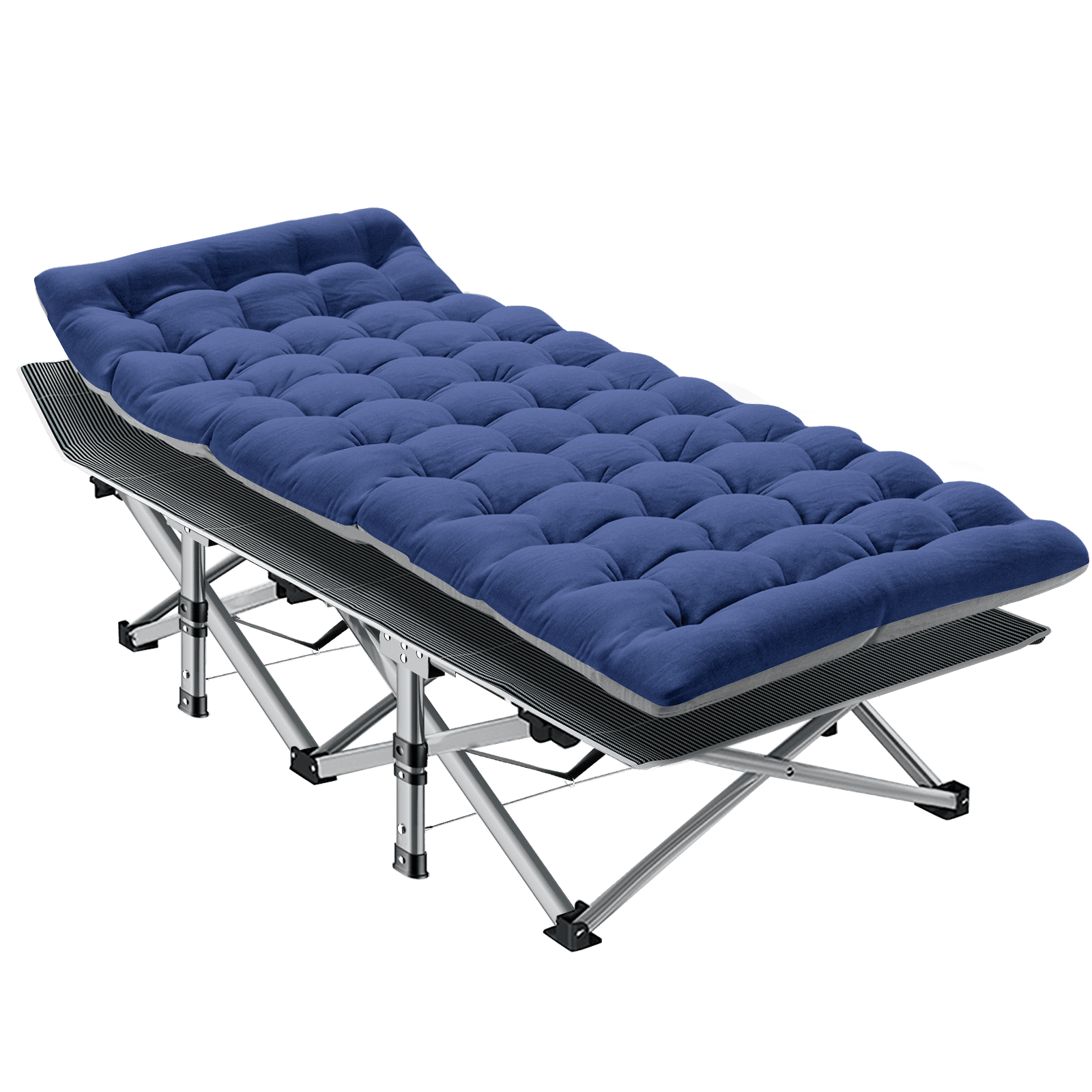 Ficisog Folding Camping Cot for Adults,Folding Cot Bed With detachable Mattress& Carry Bag,660lbs Double Layer Oxford Heavy Duty Tent Cot,Supports 660 lbs