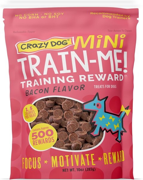 Crazy Dog Train-Me! Minis Bacon Flavor Dog Treats