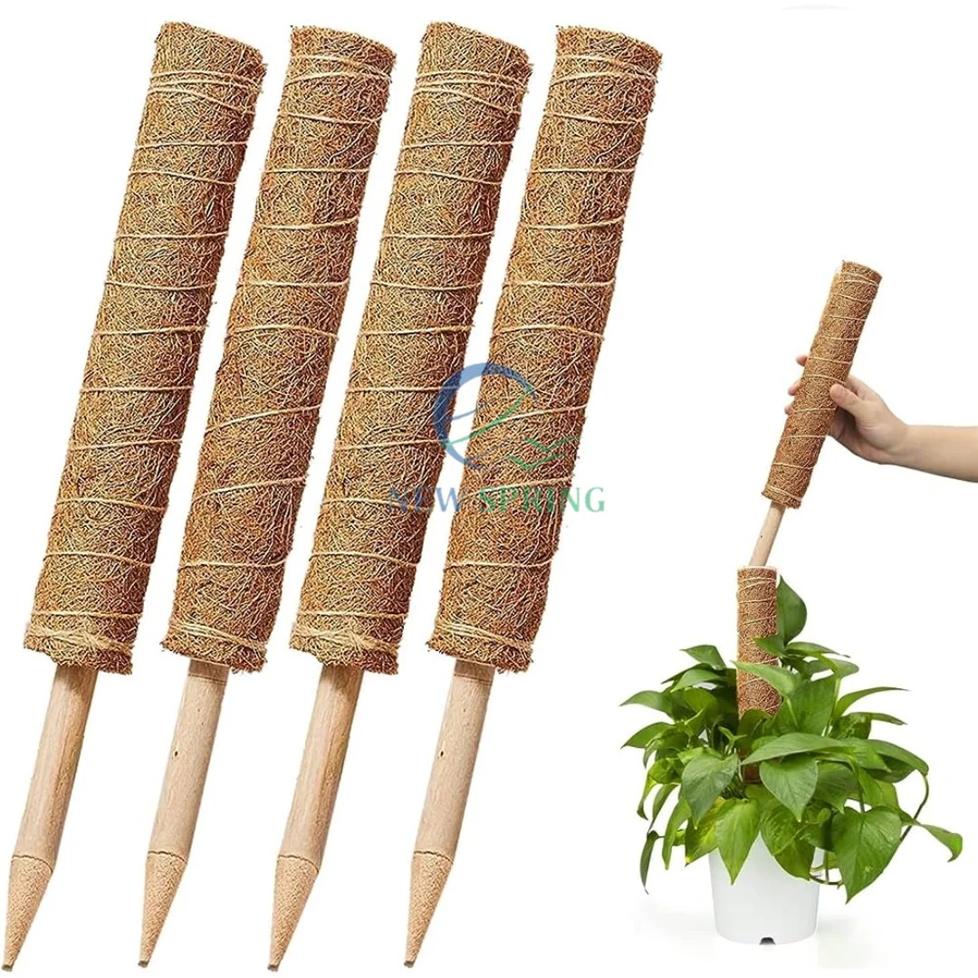 Wholesales Strong customizable plant support Moss Pole Plant Vine Support Climbing Coco Sticks Detachable Moss Pole