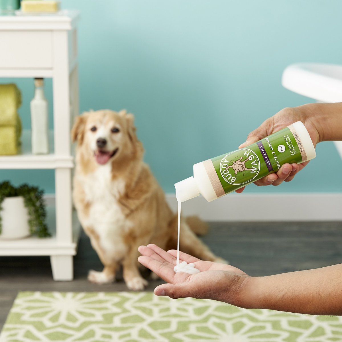 Buddy Wash Relaxing Green Tea and Bergamot Dog Shampoo and Conditioner