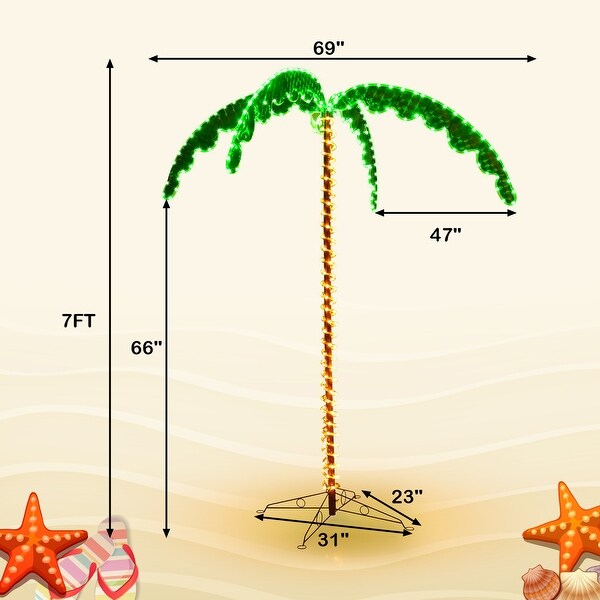 Artificial Lighted Palm Trees Patio Tropical Light Up Palm Tree