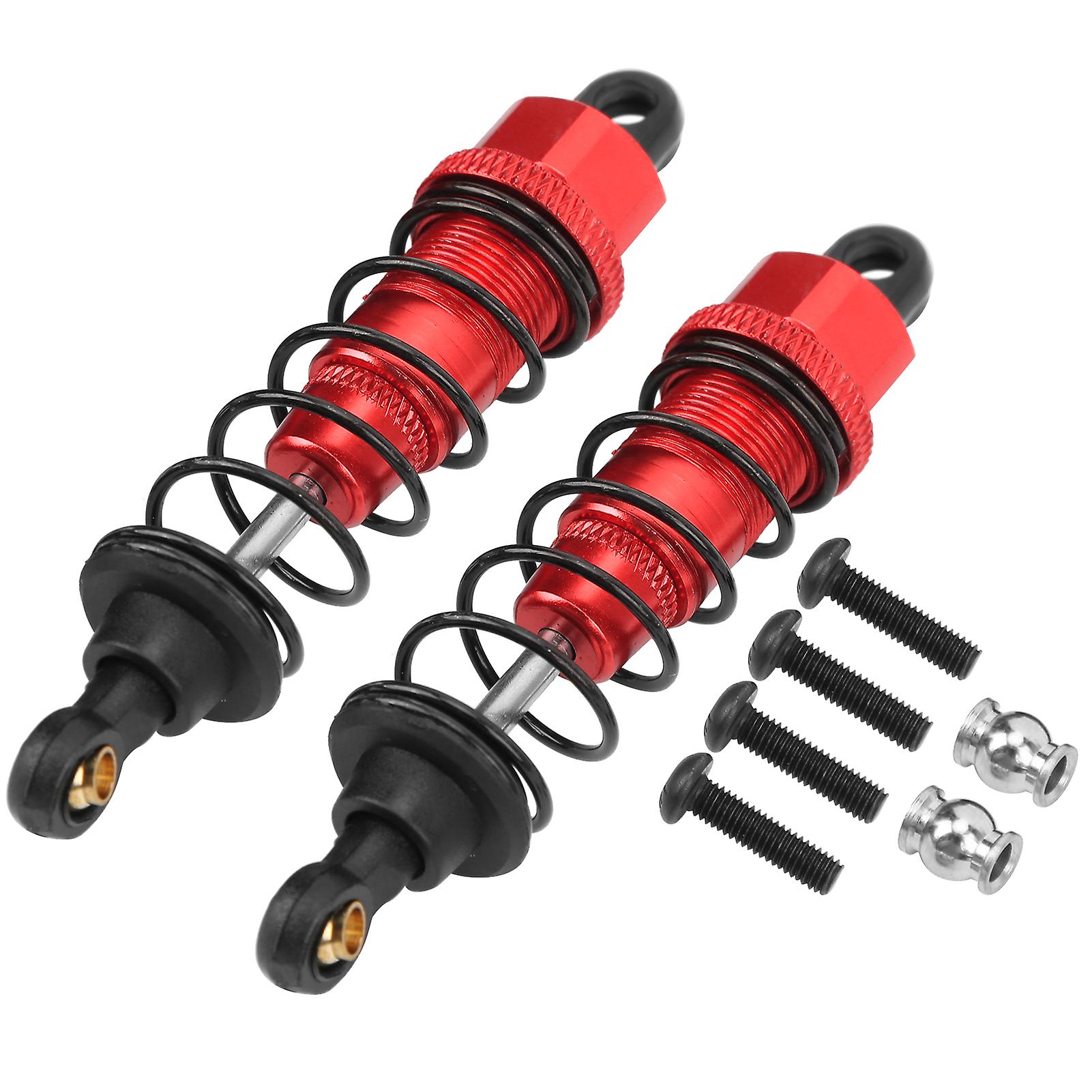 2pcs Rc Shock Absorber 82mm Aluminum Alloy Rc Damper Upgrade Parts For Tamiya Cc01 Cc02red