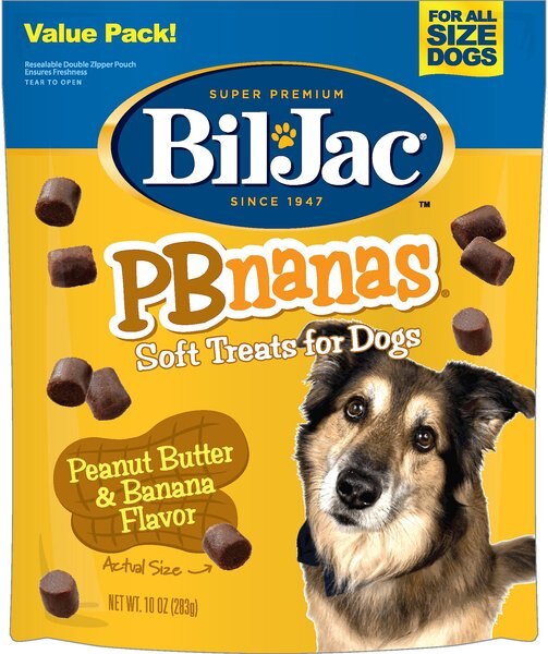 Bil-Jac PBnanas Peanut Butter and Banana Flavor Soft Dog Treats