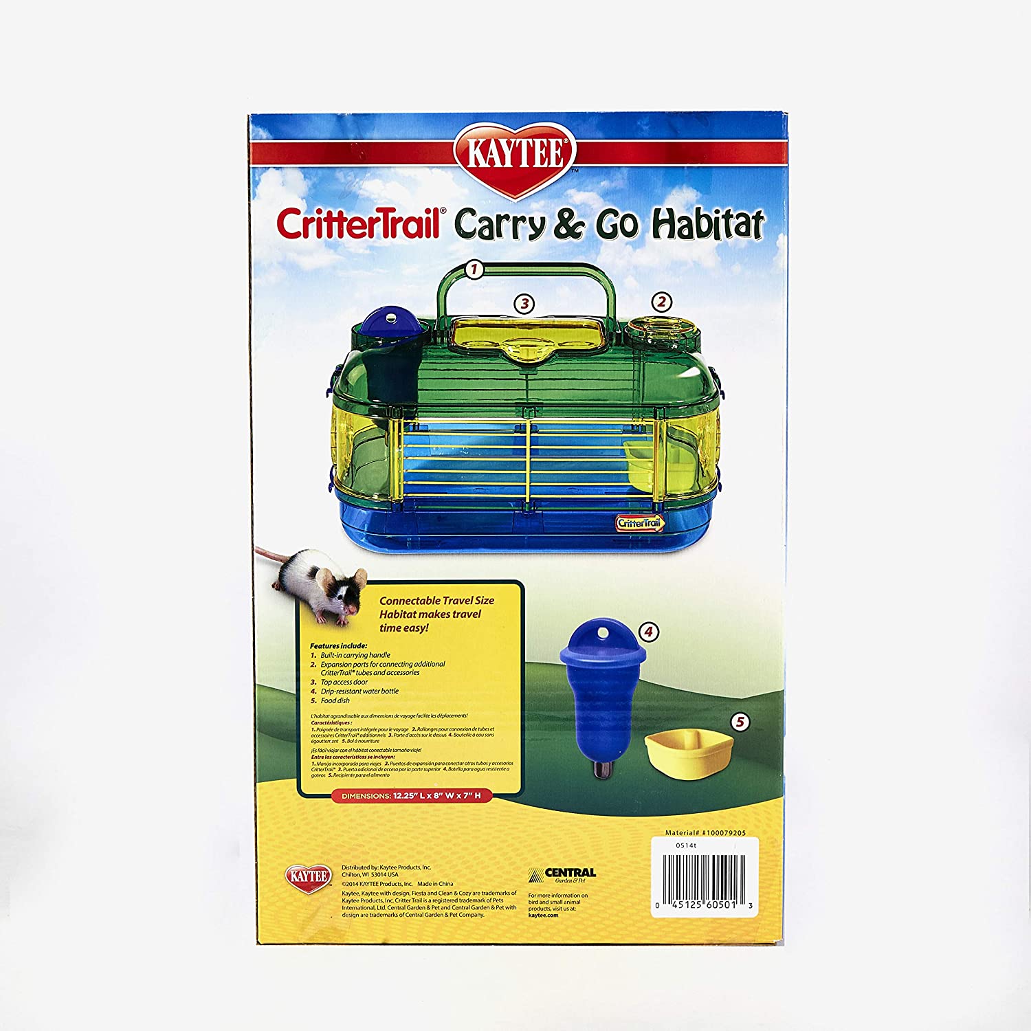 Kaytee CritterTrail Carry and Go Travel Habitat，Blue，Small