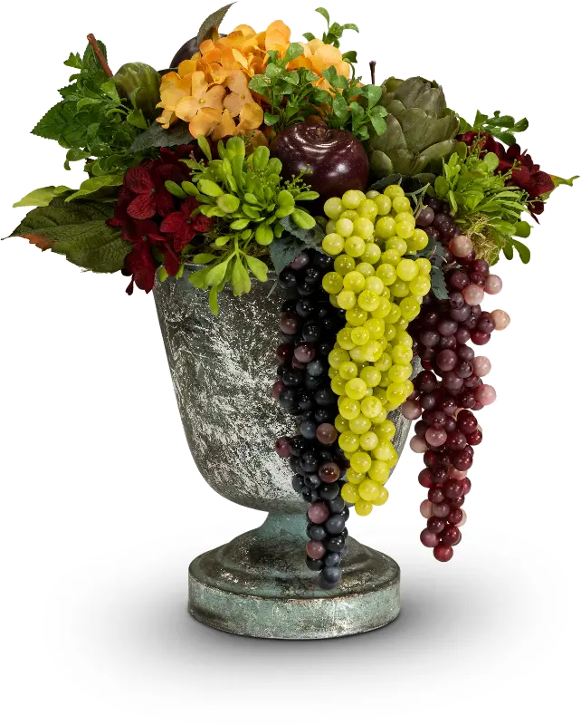 Multi Color Faux Fruit and Flower Centerpiece Arrangement