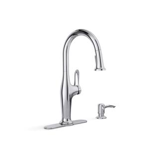 KOHLER Hamelin Single Handle Pull Down Sprayer Kitchen Faucet in Polished Chrome K-R33446-SD-CP