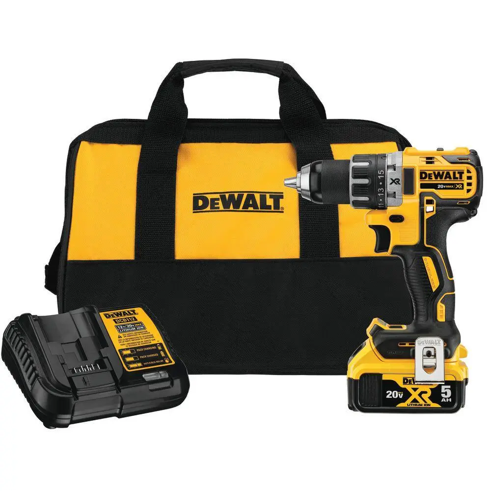 DEWALT 20V MAX XR Cordless Brushless 12 in. DrillDriver Kit and 20V 12 in. Brushless Hammer Drill DCD791P1W996