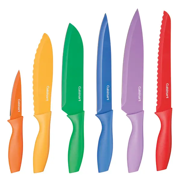 Cuisinart 12-Piece Nonstick Color Knife Set with Blade Guards