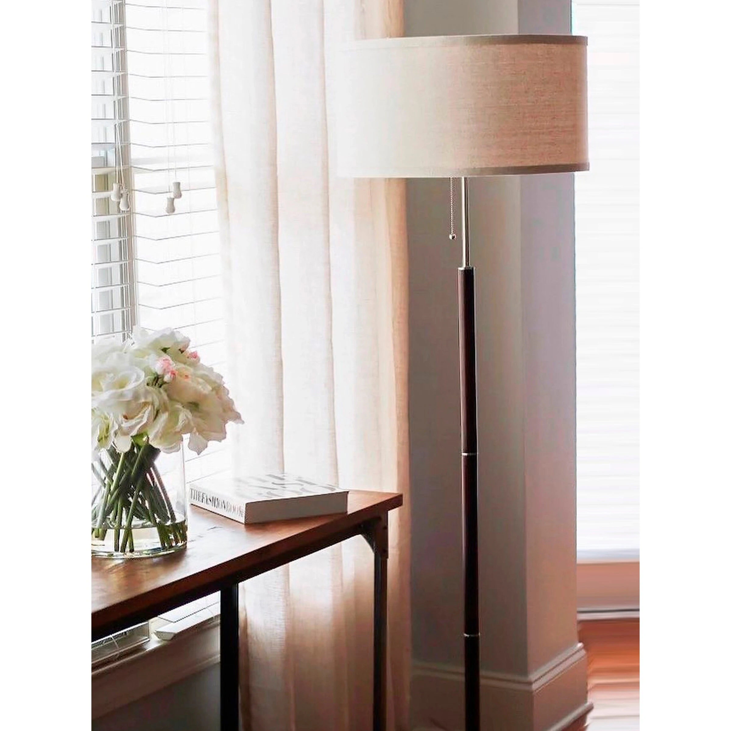 Brightech Carter LED Floor Lamp - Havana Brown.