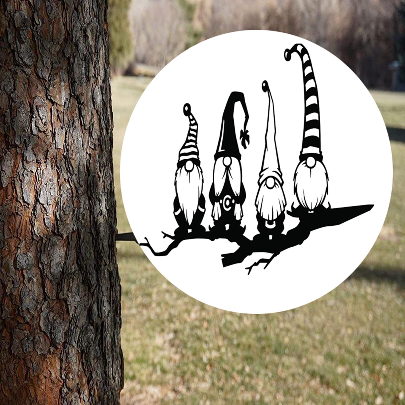 Iron Gnome Dwarfs Garden Silhouettes Wall Weather Vane