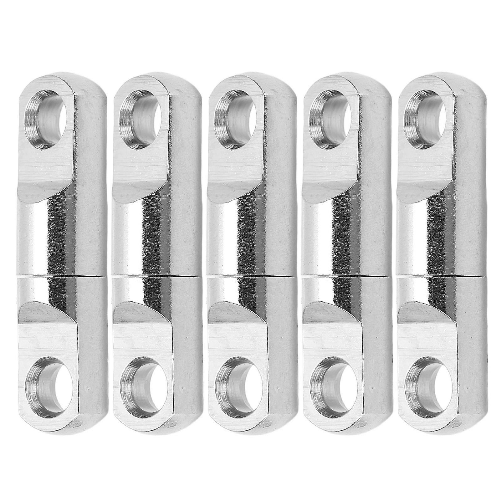 5pcs/set Stainless Steel Column Type 360 Rotary Bearing Swivels Fishing Swivels Hook Connector6#