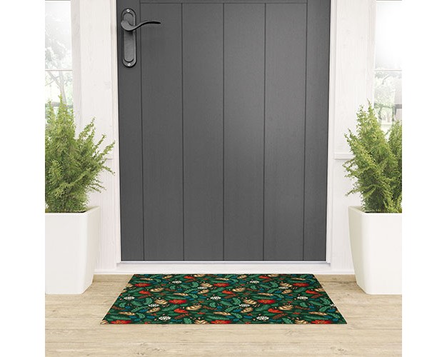 Pimlada Phuapradit Christmas Foliage Welcome Mat society6