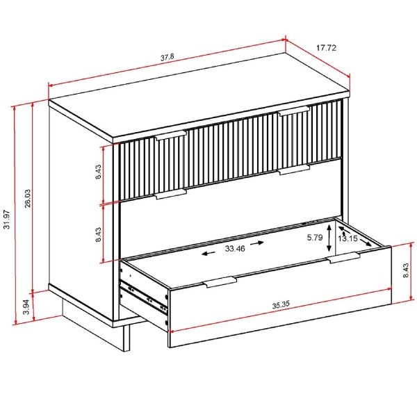 Granville 38.18 Standard Dresser in Black