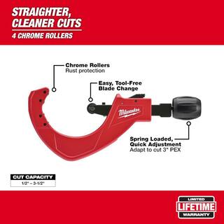 MW 3-12 in. Quick Adjust Copper Tubing Cutter 48-22-4254