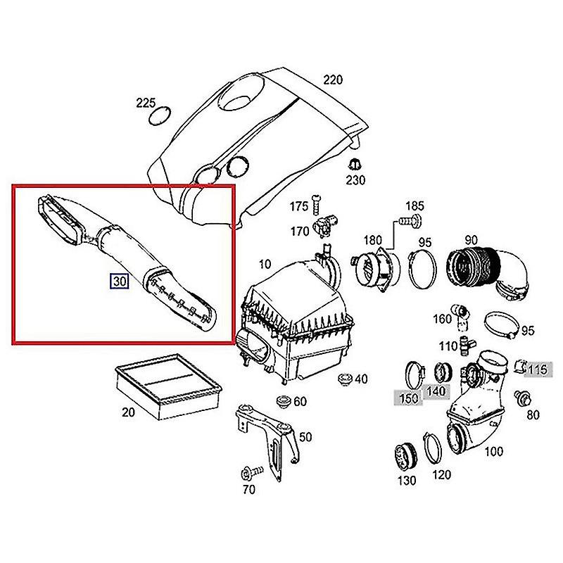 Air Intake Hose A6510900000 For A Grade 220 Cla Grade 220 B Grade160