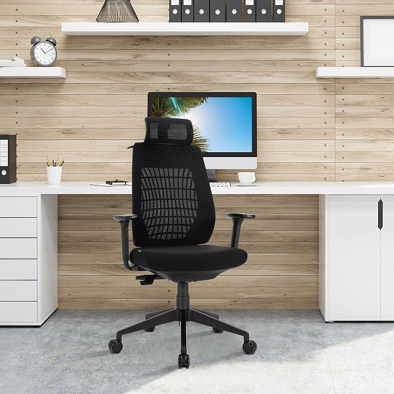 High Back Mesh Office Chair with Clothes Hanger