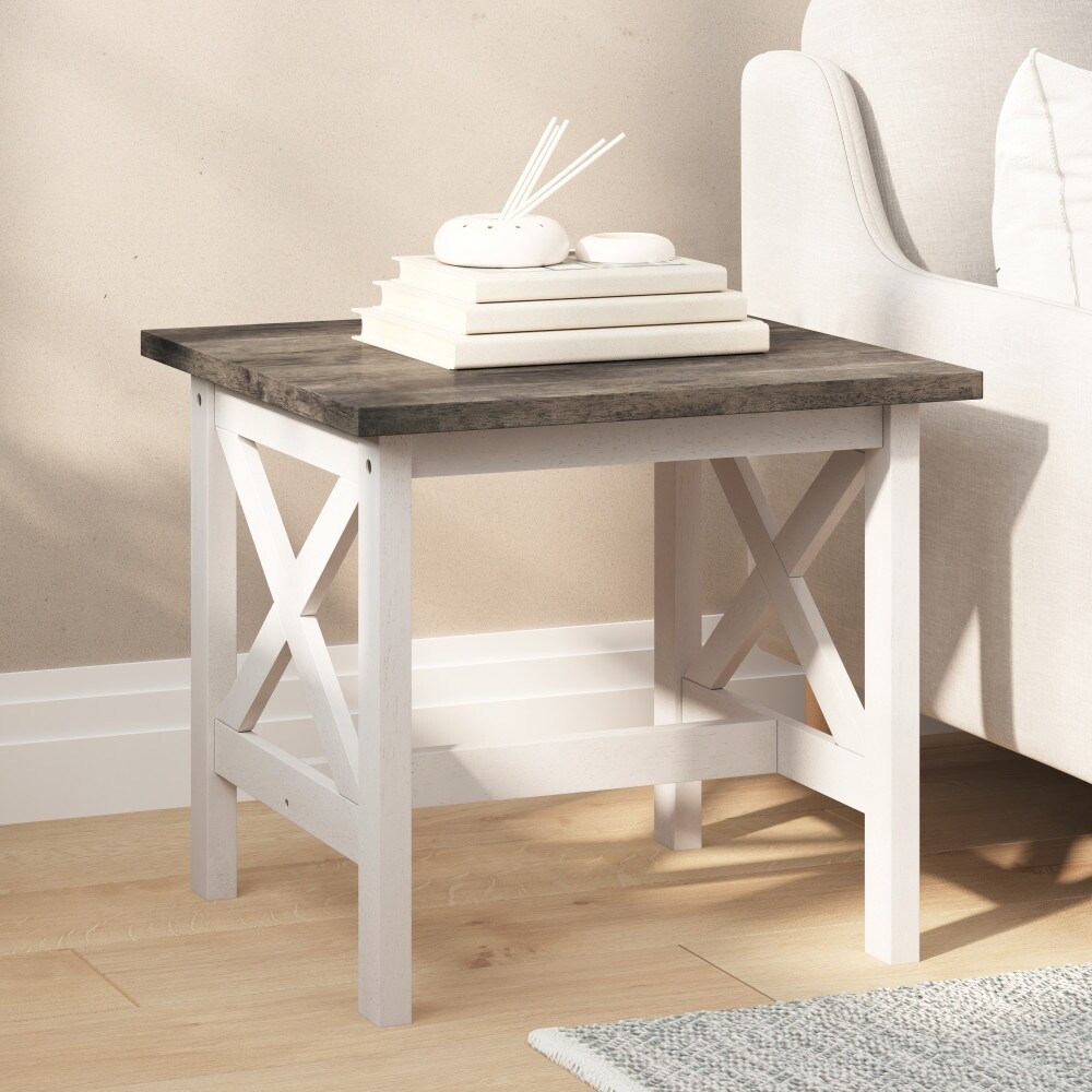 Classic Solid Wood Farmhouse End Table