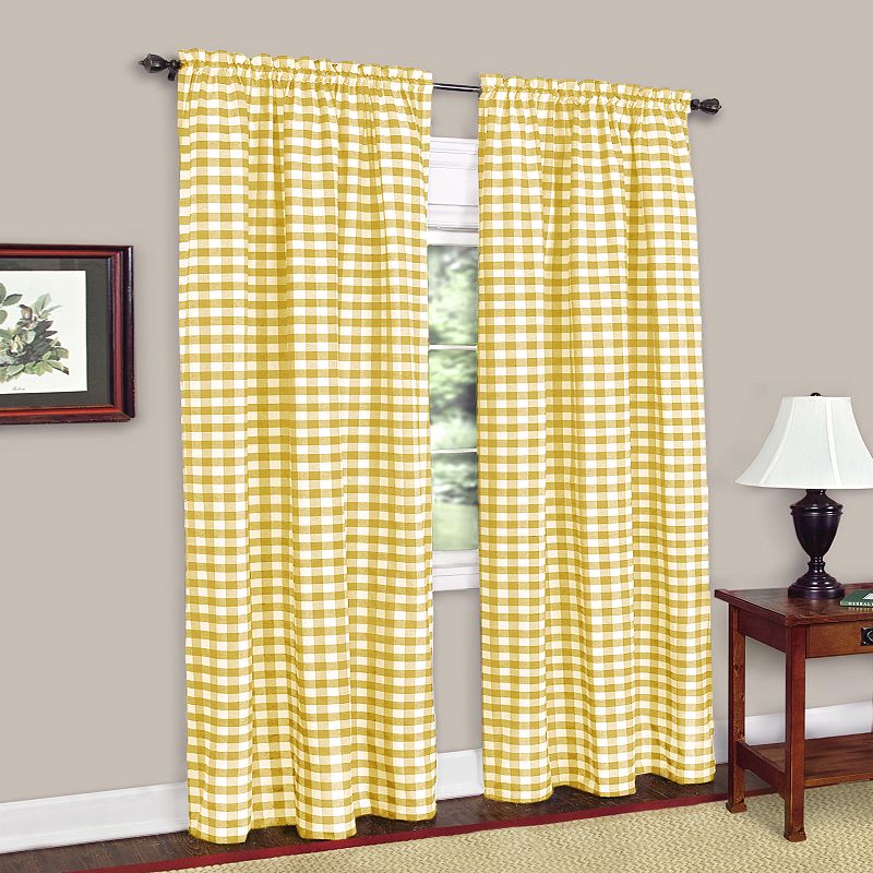 Buffalo Check 1-Panel Window Curtain