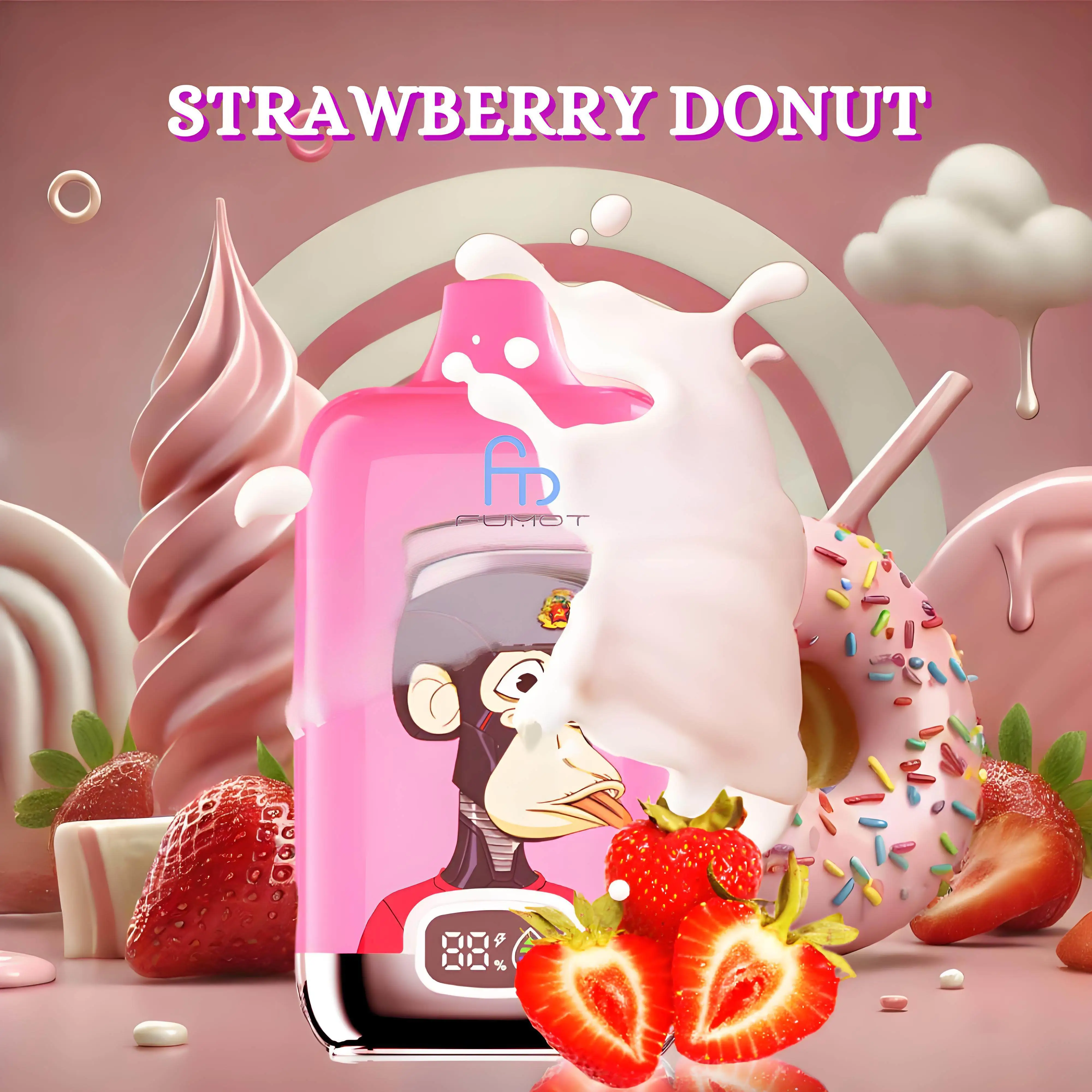Fumot Tornado Digital Box 12000 Puffs - Strawberry Donut