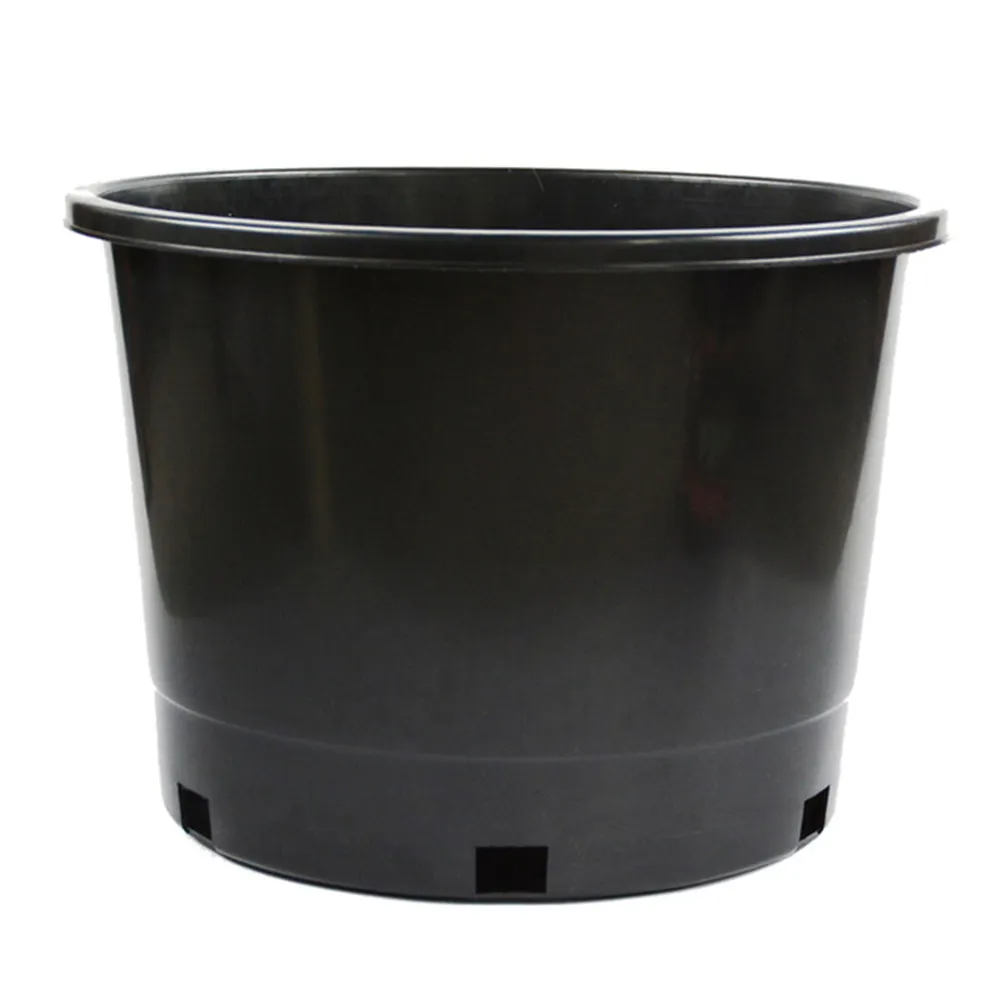 Round Nursery Plastic Pots Flowers 5 Gallon Factory Supply Plastic Nursery Black Planter Plant Pots