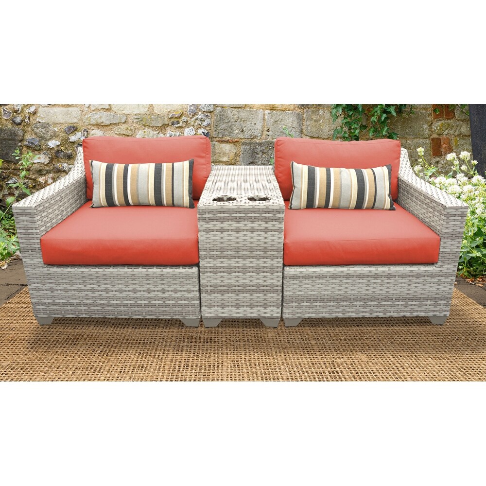 Fairmont 3 Piece Outdoor Wicker Patio Furniture Set