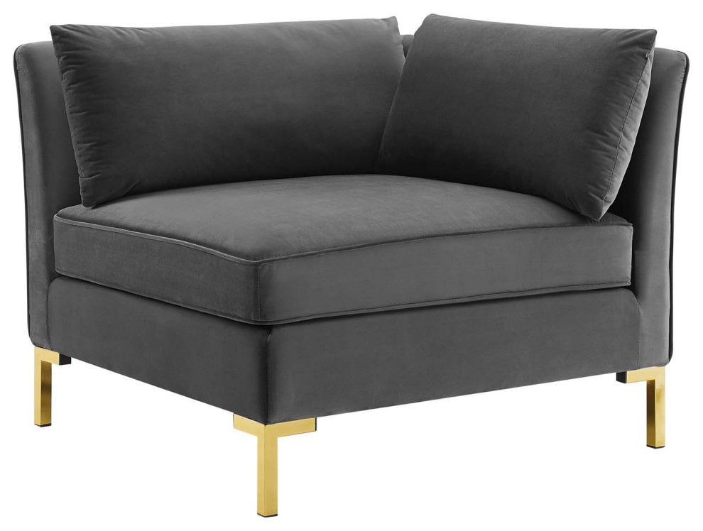 Ardent Performance Velvet Sofa   Contemporary   Sofas   by Homesquare  Houzz