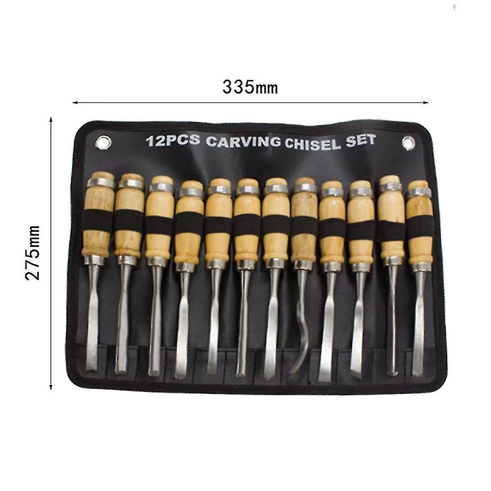 12 Piece Carpentry Carving Knife Kit， Wood Chisels， Ideal For Clay Woodworking Beginners.