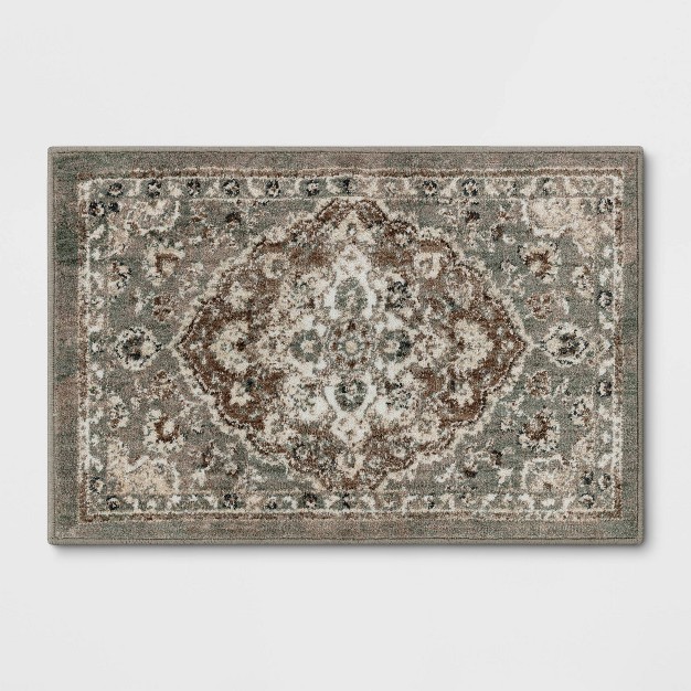 2 x27 x3 x27 Rowland Companion Persian Style Woven Accent Rug Gray