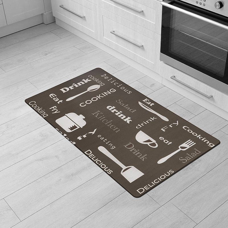 World Rug Gallery Waterproof Kitchen Theme Mat