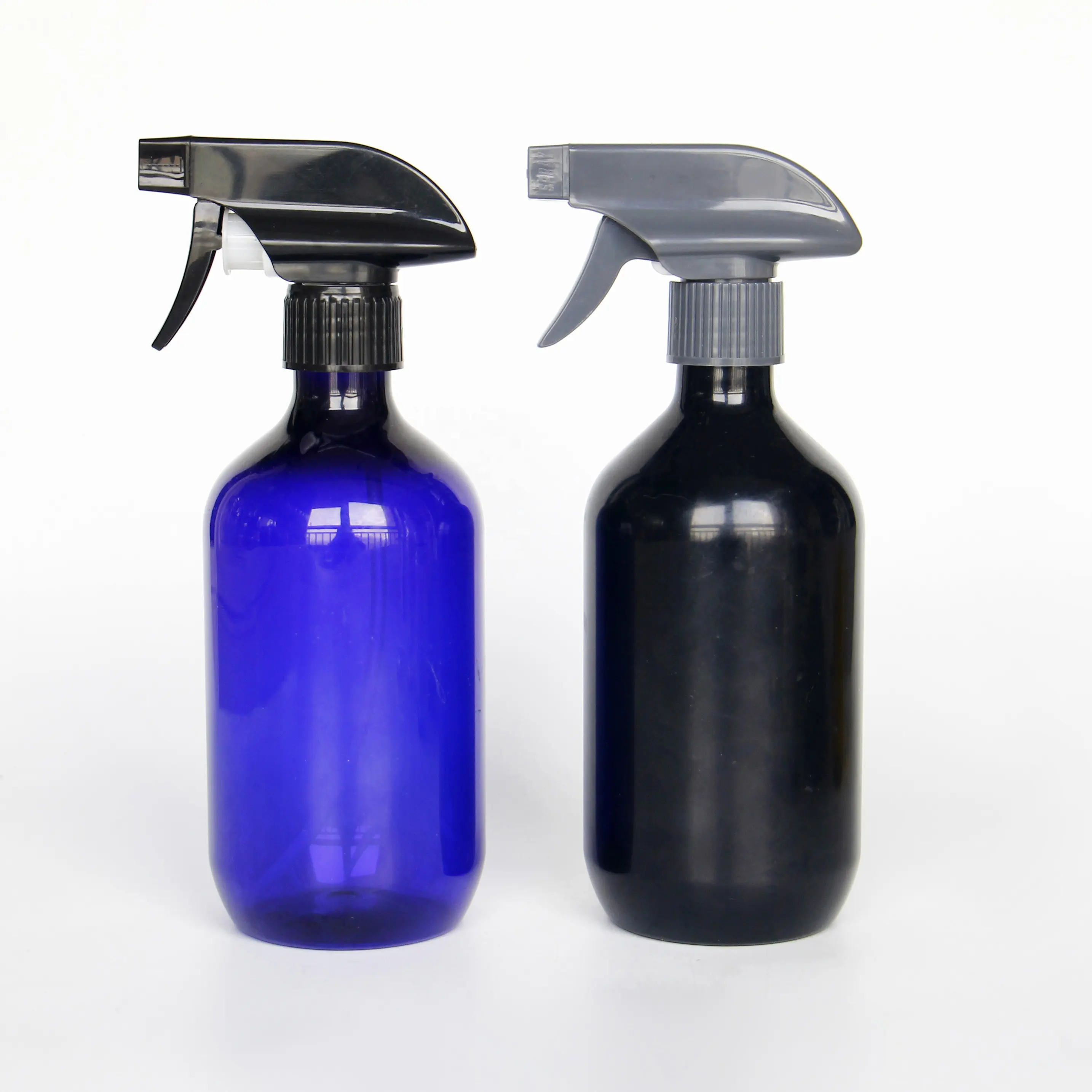 500ml 16 oz Boston Bottle With Durable Black Trigger Sprayer w/ Mist and Stream for Aromatherapy Plastic Liquid Detergent bott