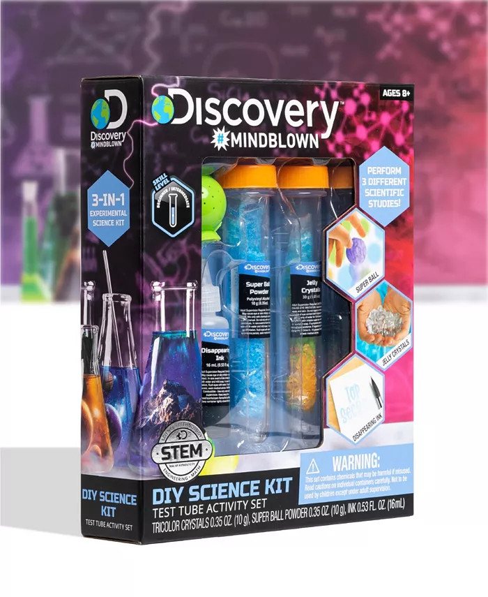 Discovery #MINDBLOWN Test Tubes Science Kit with 3 Educational Experiments Set  14 Piece