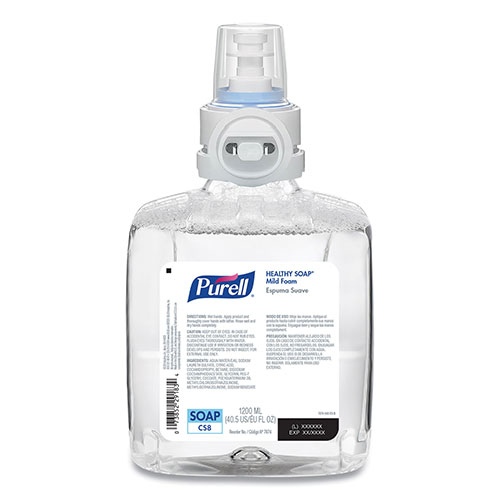 Gojo Purell Professional HEALTHY SOAP Mild Foam | Fragrance-Free， For CS8 Dispensers， 1，200 mL， 2