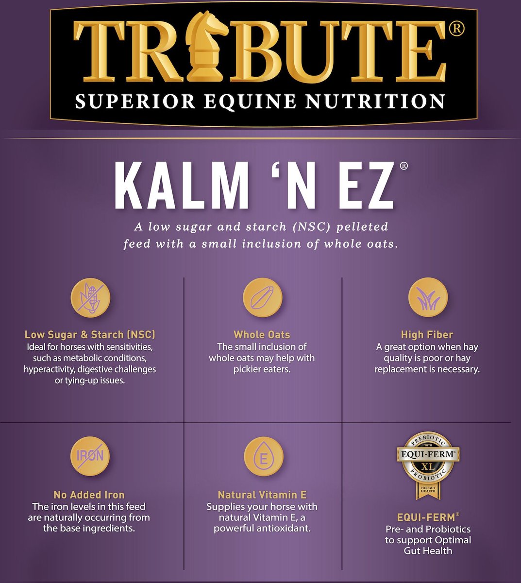 Tribute Equine Nutrition Kalm 'N EZ Textured Horse Feed